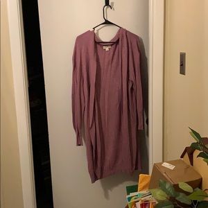 Plus size lavender cardigan